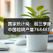国家统计局:前三季度中国粗钢产量76848万吨,同比降3.6%(图4) 国家统计局:前三季度中国粗钢产量76848万吨,同比降3.6%(图4)