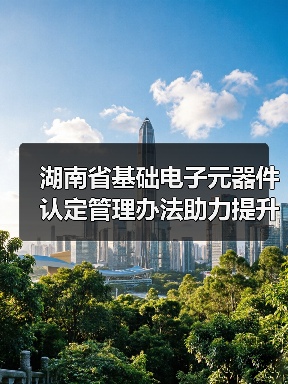 湖南省基础电子元器件认定管理办法助力提升产业链韧性(图4) 湖南省基础电子元器件认定管理办法助力提升产业链韧性(图4)