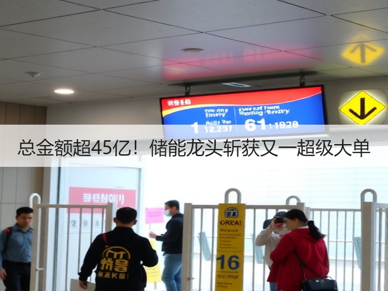 总金额超45亿！储能龙头斩获又一超级大单