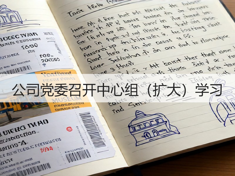 公司党委召开中心组（扩大）学习