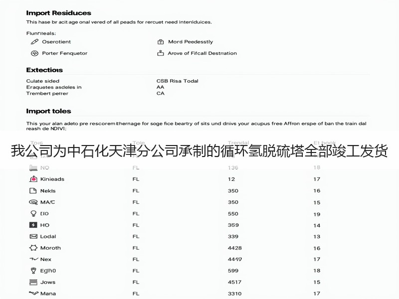 我公司为中石化天津分公司承制的循环氢脱硫塔全部竣工发货