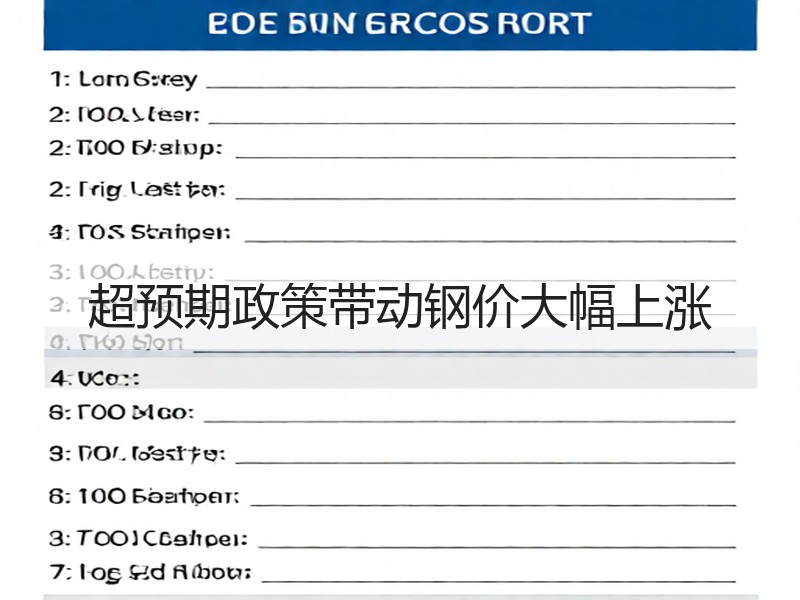 超预期政策带动钢价大幅上涨