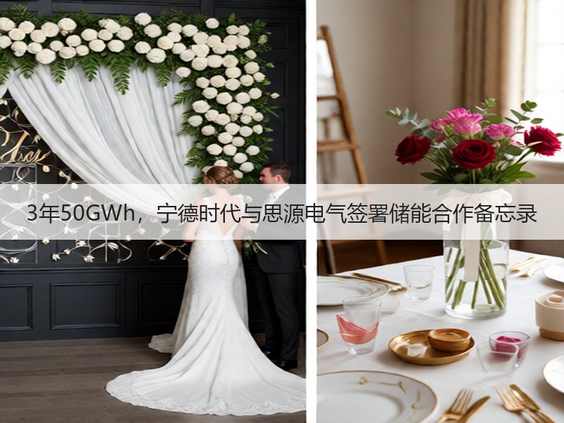 3年50GWh，宁德时代与思源电气签署储能合作备忘录