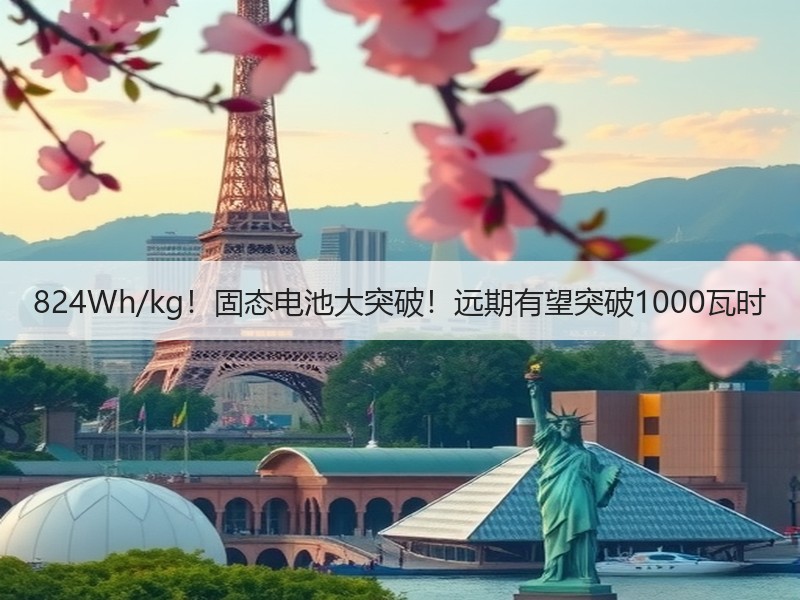 824Wh/kg！固态电池大突破！远期有望突破1000瓦时