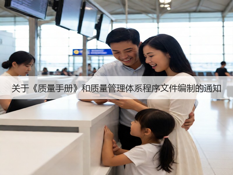 关于《质量手册》和质量管理体系程序文件编制的通知