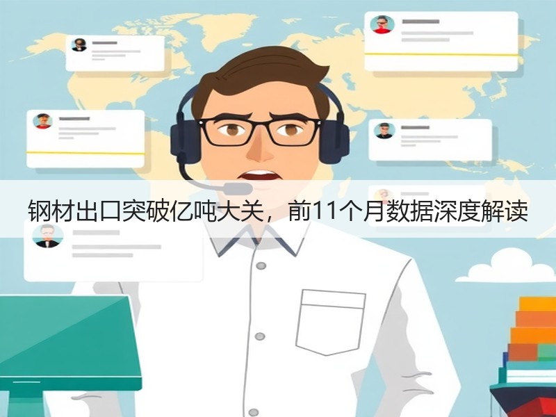钢材出口突破亿吨大关，前11个月数据深度解读