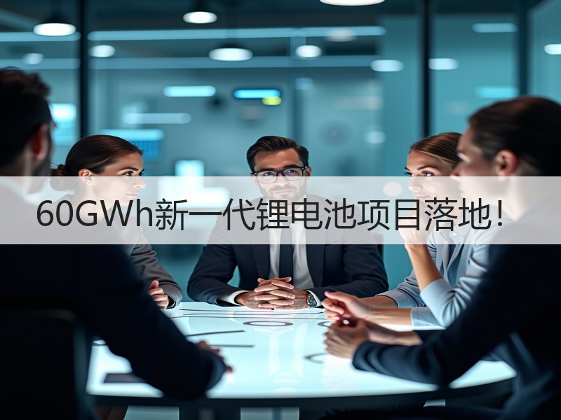 60GWh新一代锂电池项目落地！