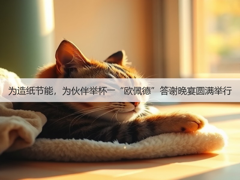 为造纸节能，为伙伴举杯――“欧佩德”答谢晚宴圆满举行