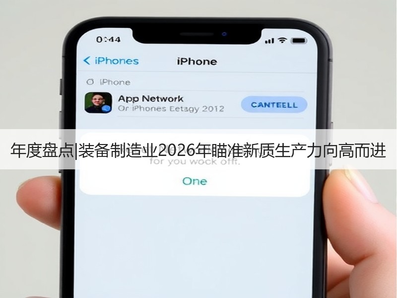 年度盘点|装备制造业2026年瞄准新质生产力向高而进
