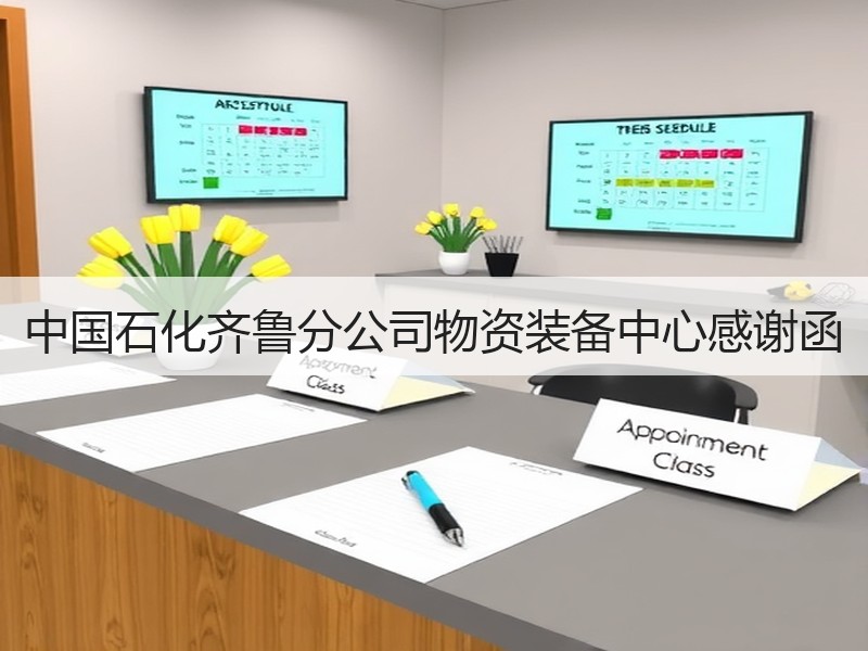 中国石化齐鲁分公司物资装备中心感谢函