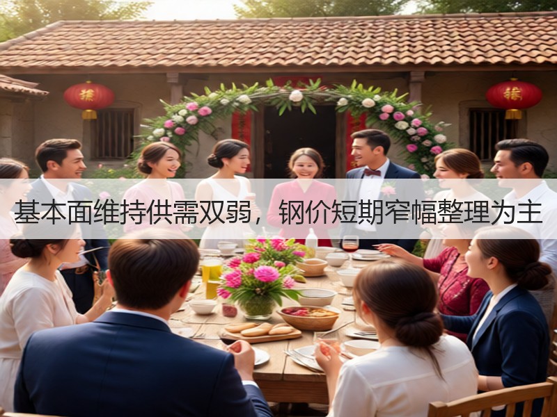 基本面维持供需双弱，钢价短期窄幅整理为主