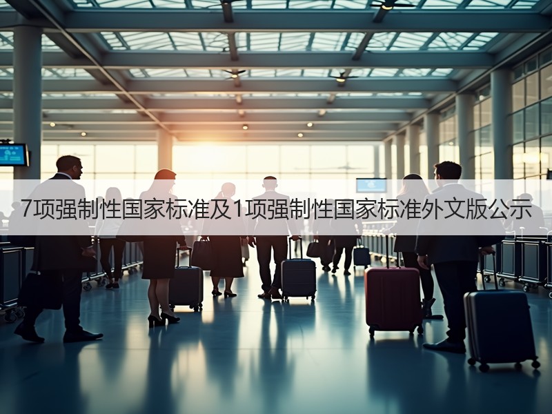 7项强制性国家标准及1项强制性国家标准外文版公示