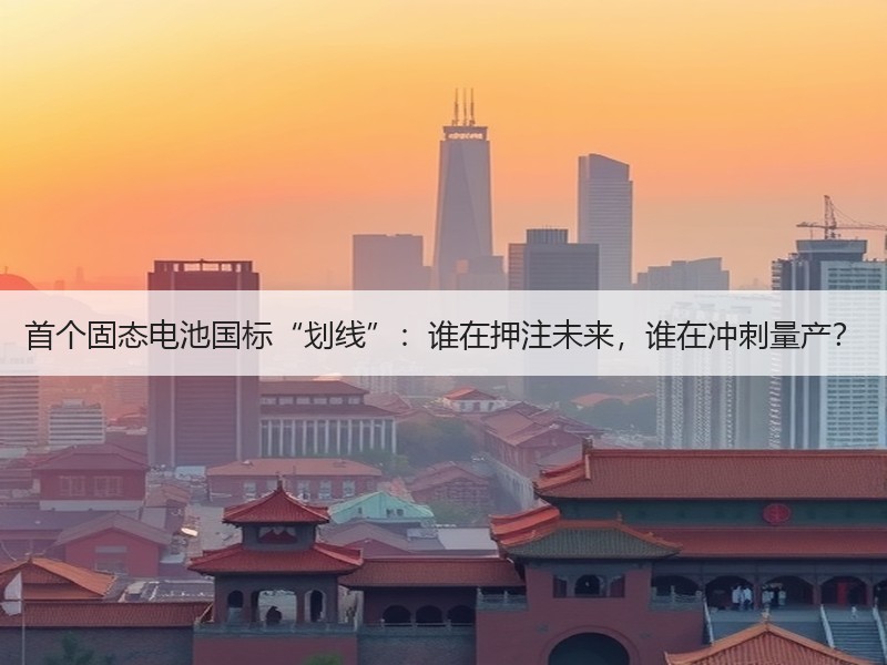 首个固态电池国标“划线”：谁在押注未来，谁在冲刺量产？