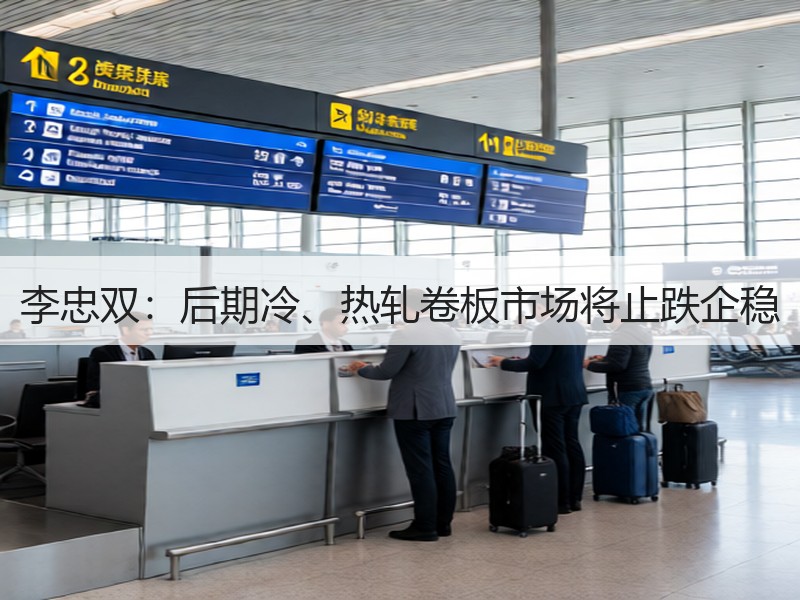 李忠双：后期冷、热轧卷板市场将止跌企稳