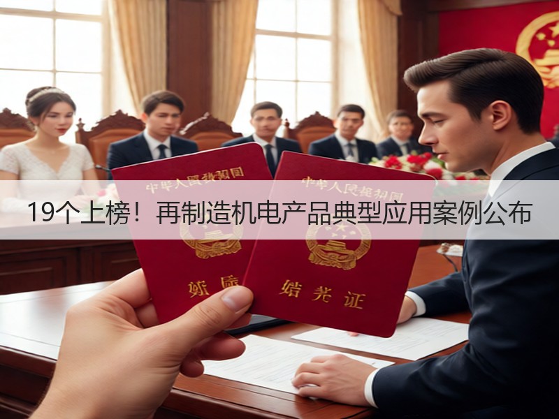 19个上榜！再制造机电产品典型应用案例公布