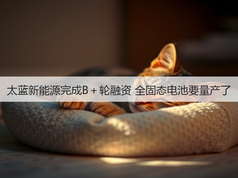 太蓝新能源完成B＋轮融资 全固态电池要量产了