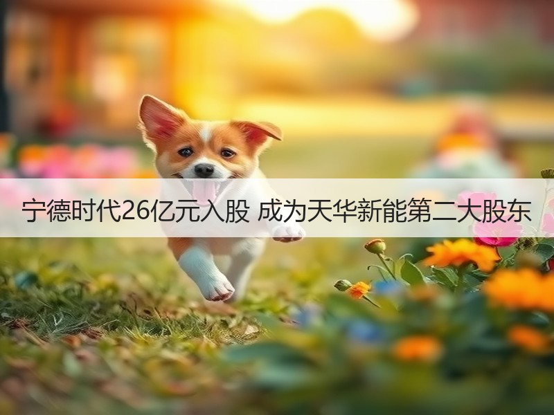 宁德时代26亿元入股 成为天华新能第二大股东