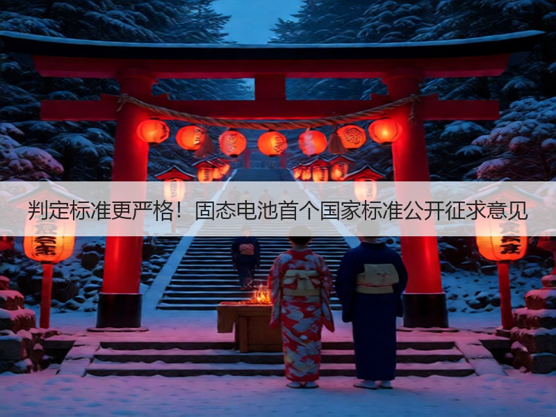 判定标准更严格！固态电池首个国家标准公开征求意见